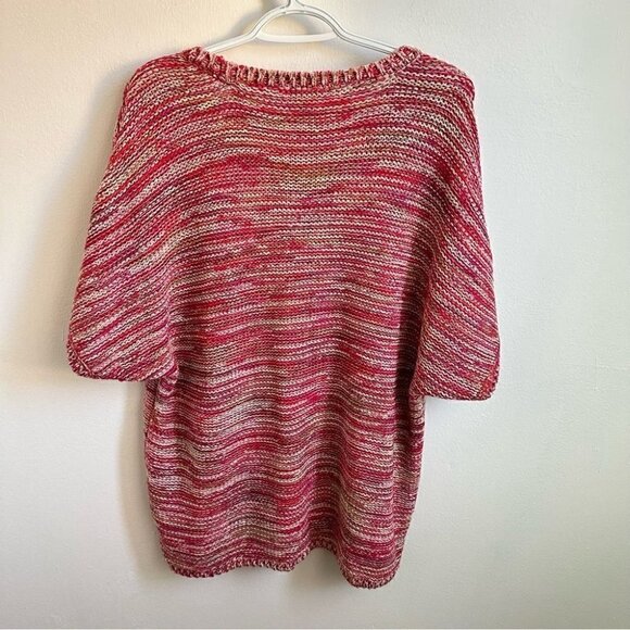 Autograph slouchy dolman sleeve line pattern knit sweater small - Picture 2 of 6